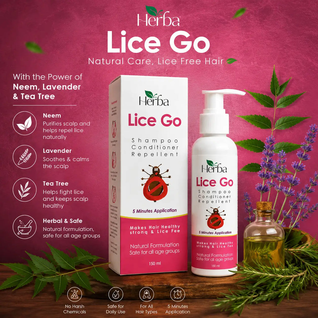 Herba Lice Go | Herbal Anti Lice Shampoo | No Harsh Chemicals.