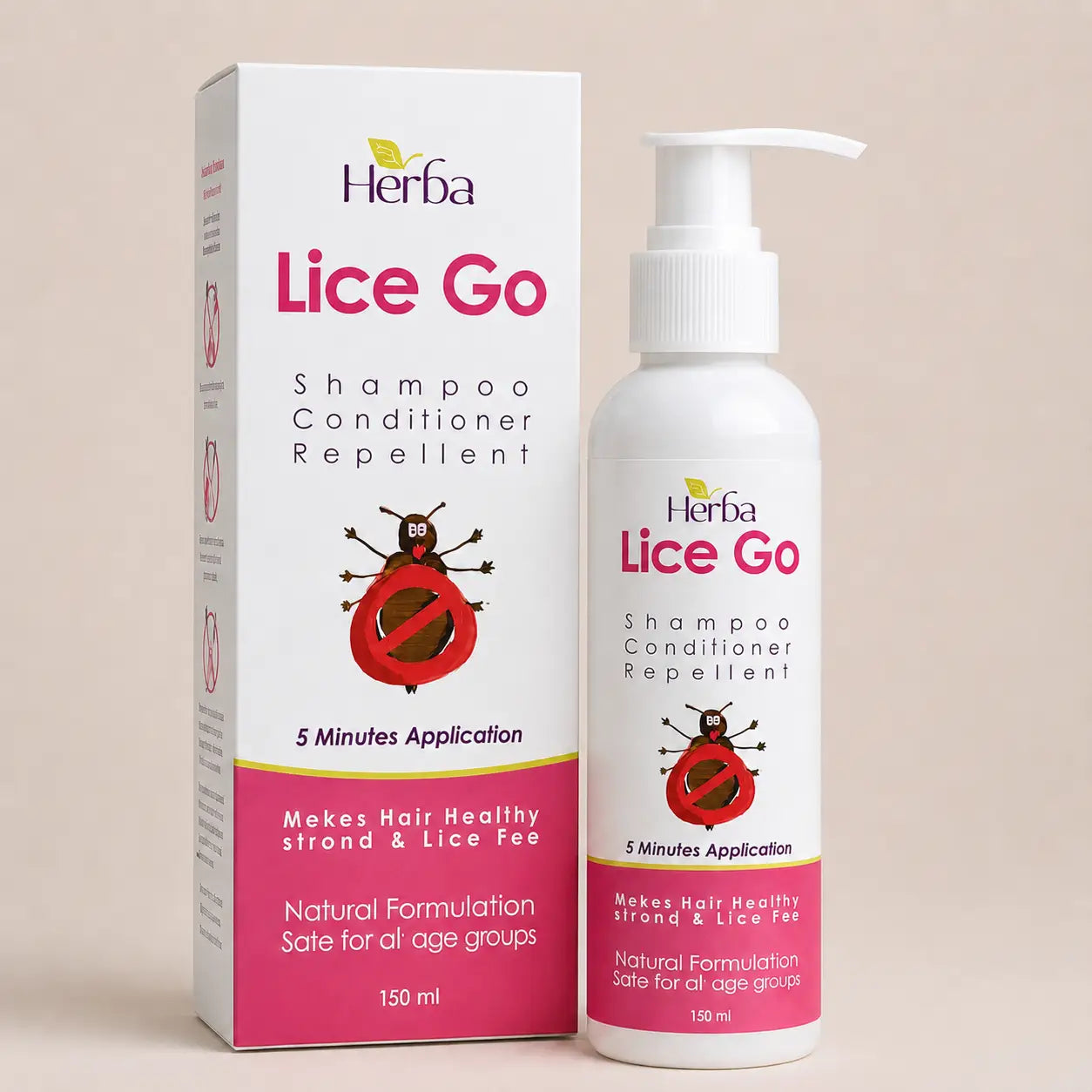 Herba Lice Go Anti-Lice Shampoo & Conditioner (150ml) – Malaysia's No. 1 Formula Now in Pakistan